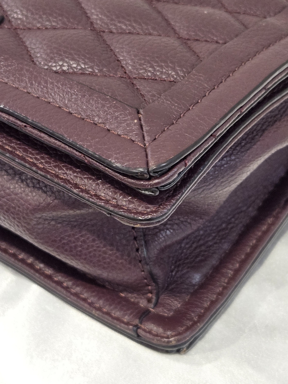 Rebecca Minkoff Quilted Leather Crossbody in Deep Plum - Picture 7 of 15